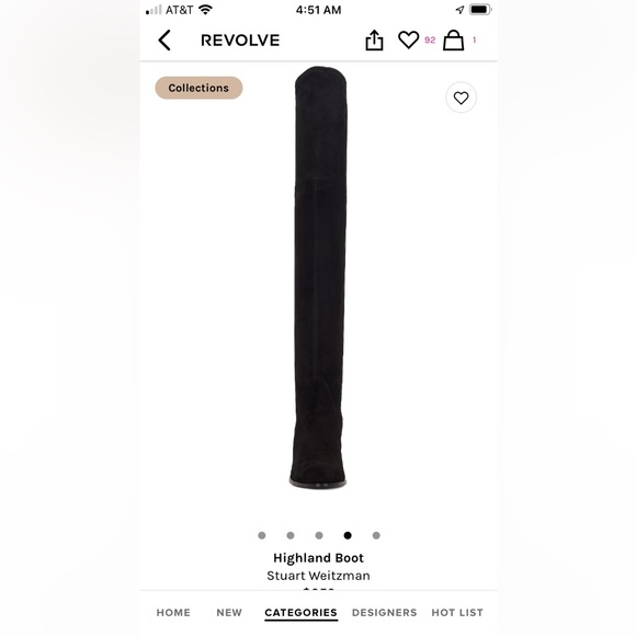 Stewart Weitzman Highland boot.NEW W/O box 4 photo shoot but never worn outside - Picture 7 of 9